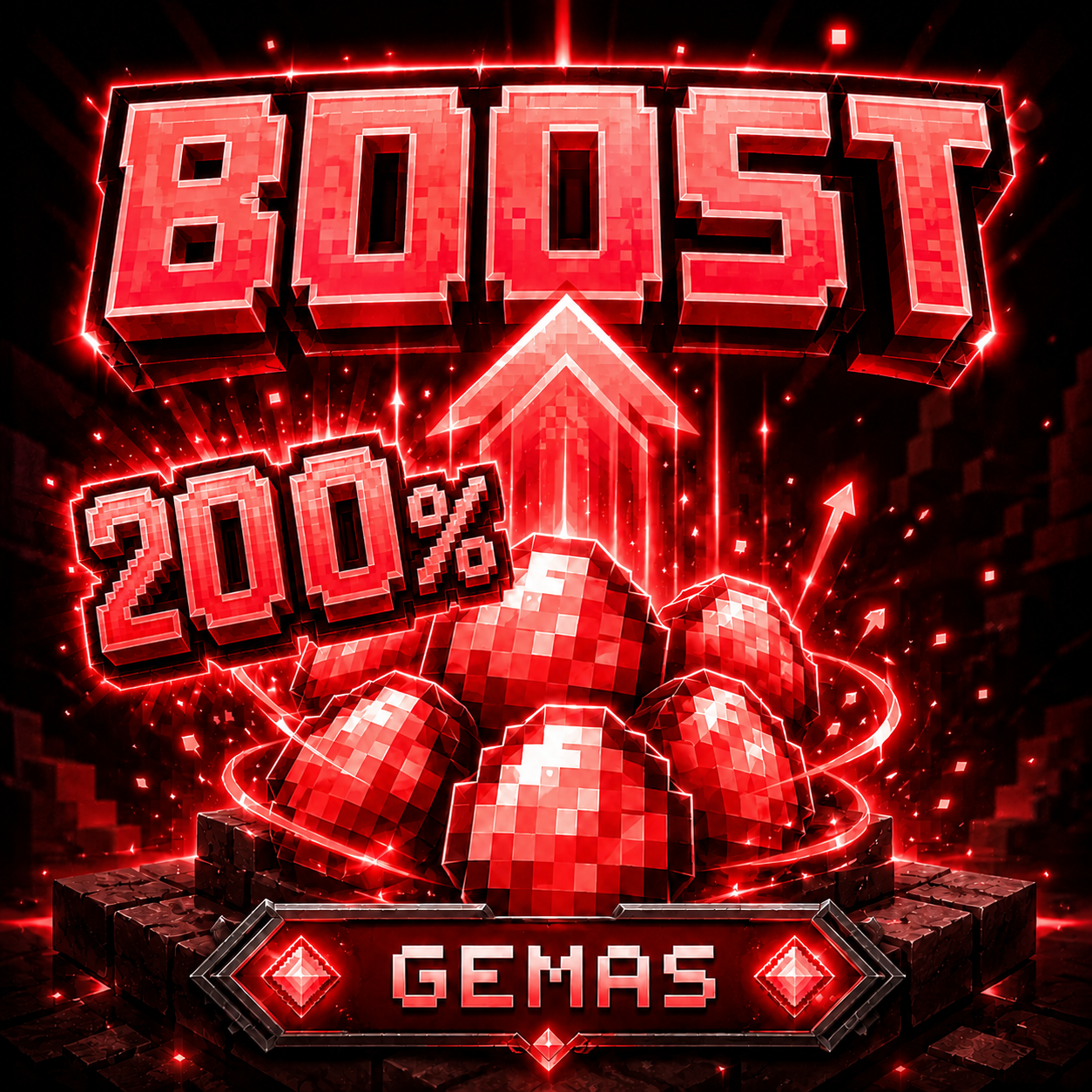 Boost de Gemas mais 200 por cento
